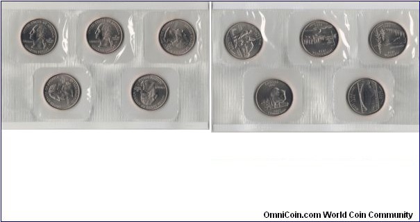 USA 2005-P Mint Set State Quarters