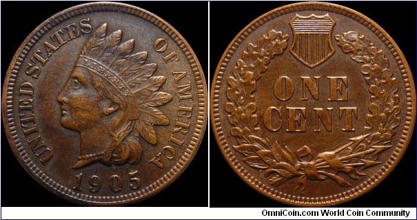 USA 1 Cent 1905