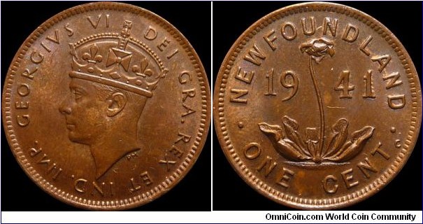 Newfoundland 1 Cent 1941-C (only 827,662 minted)