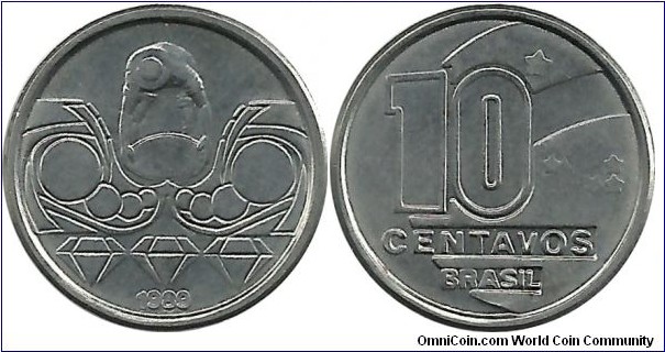 Brasil 10 Centavos 1989