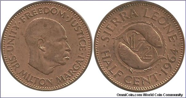 SierraLeone ½ Cent 1964
