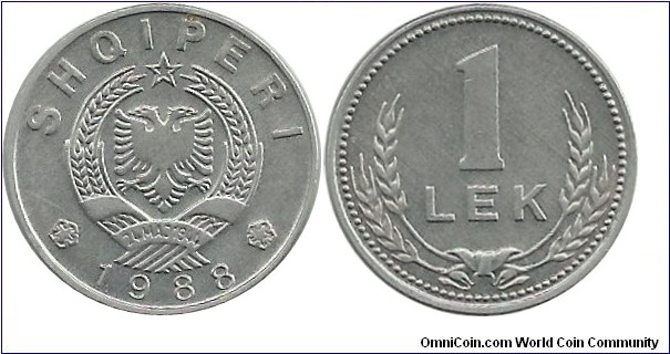 Albania 1 Lek 1988