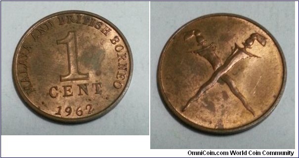 Malaya and British Borneo Queen Elizabeth II - 1 cent bronze