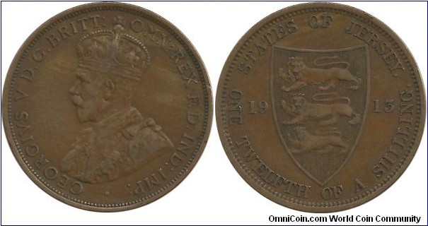 Jersey 1/12 Shilling 1913 - King George V (1910-1936)