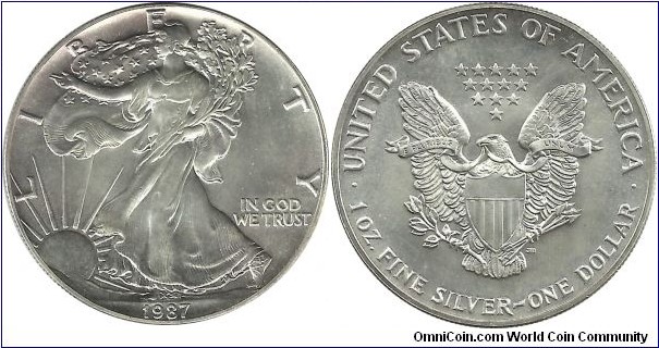 USA 1 Onz Silver Dollar 1987