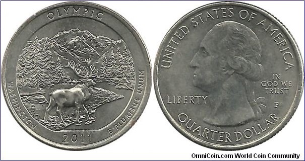 USA Quarter Dollar 2011P-Olympic-Washington