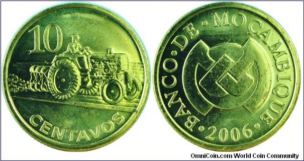 Mozambique10Centavos-Tractor-km134-2006