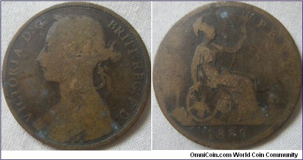 rare 1889 narrow date penny.