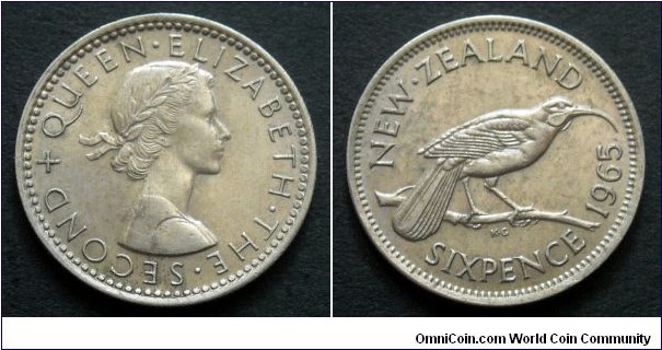 New Zealand 6 pence.
1965
