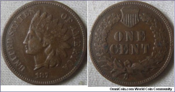 1873 cent with faint last numeral
