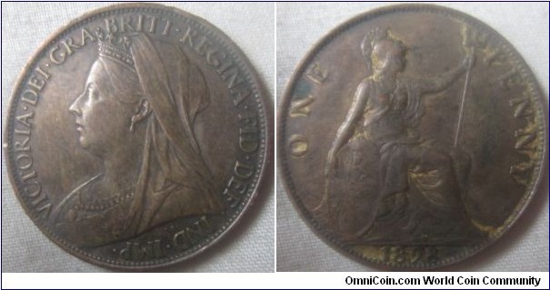 1898 penny, high grade, unusual lustre.