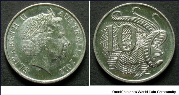 Australia 10 cents.
2012