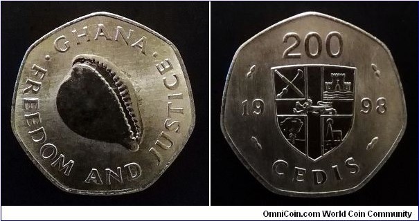 Ghana 200 cedis. 1998