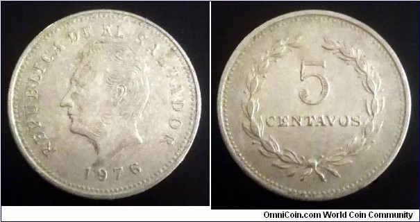 El Salvador 5 centavos. 1976 (II)