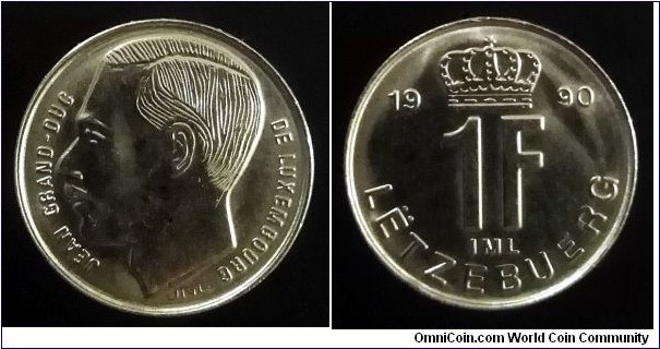 Luxembourg 1 franc. 1990 (III)
