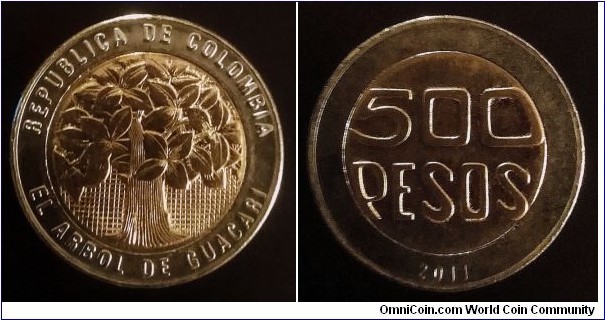 Colombia 500 pesos. 2011