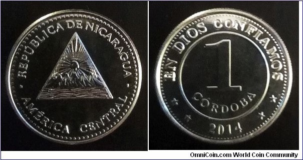 Nicaragua 1 cordoba. 2014