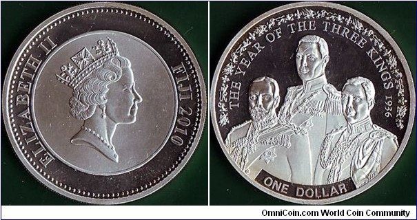 Fiji 2010 1 Dollar.

The Year of 3 Kings 1936.