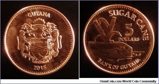Guyana 5 dollars. 2015
