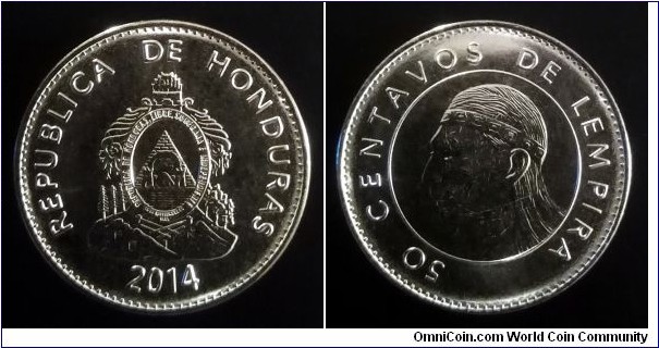 Honduras 50 centavos. 2014