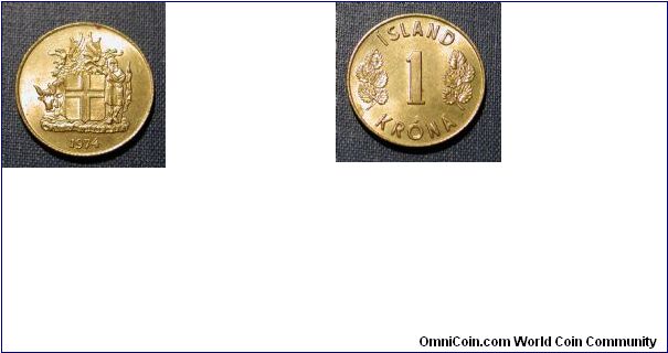 1974 Iceland 1 Krona