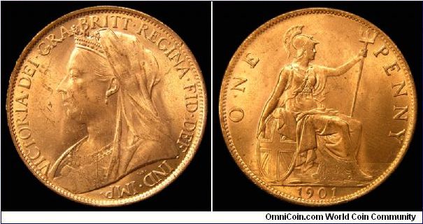 1901 Penny, Victoria, Old Head