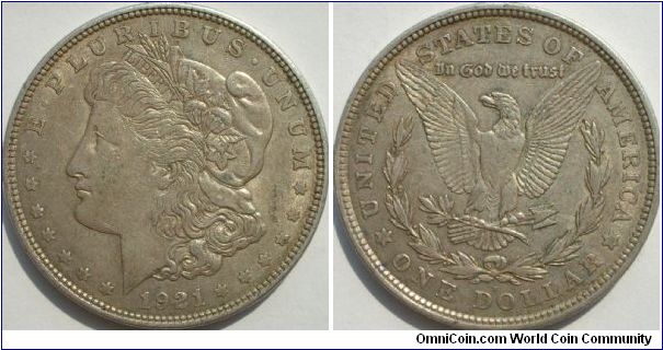 United States 1921 Morgan Silver Dollar