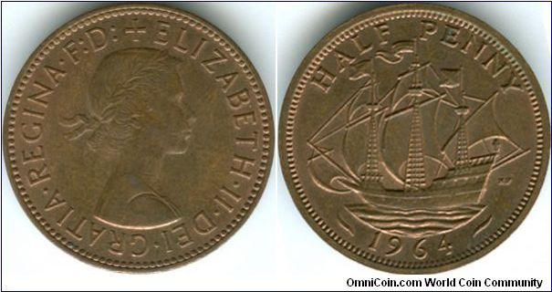 1964 British Half Penny