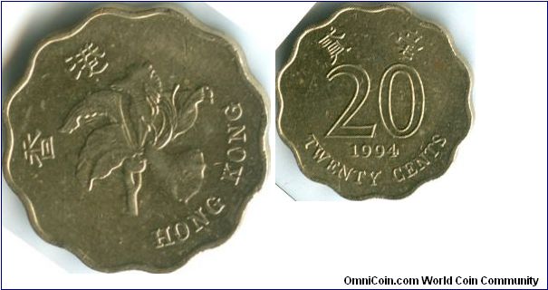 Chinese 1994 20 cents