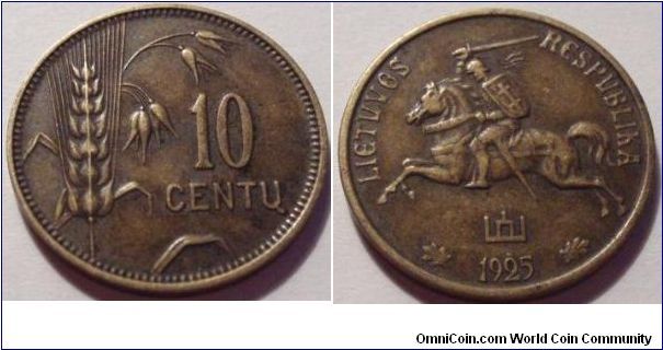 Lithuania
1925
10 centu