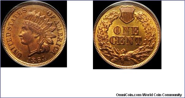 1864 Bronze Lincoln Cent