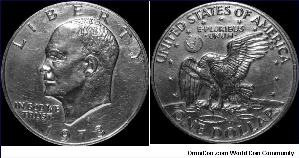 1973-S Silver Eisenhower Dollar