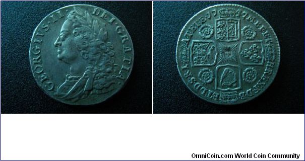 George II shilling with roses in angles
(a/EF)
