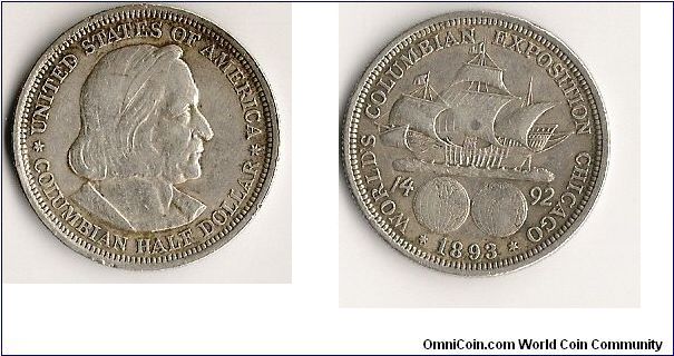 Columbus Commemorative Half Dollar (Coin Roll Hunting)