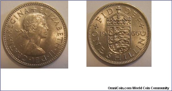 1966 English reverse shilling - Great Britain