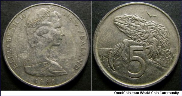 New Zealand 1980 5 cents. Found it circulating in Australia.