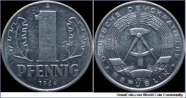 German Democratic Republic 10 Pfennig 1964-A