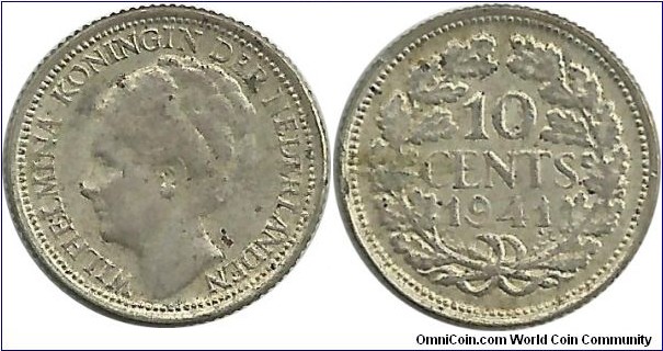 Nederland 10 Cents 1941