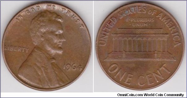 1964 Lincoln 1 Cent 