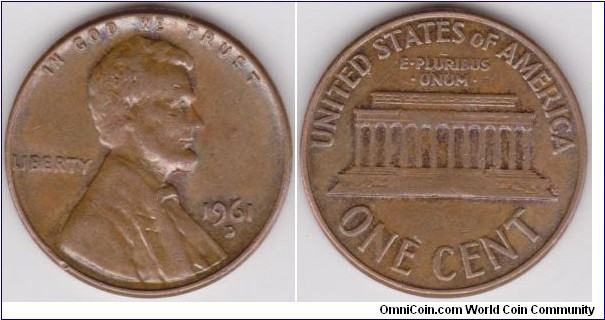1961-D Lincoln 1 Cent 