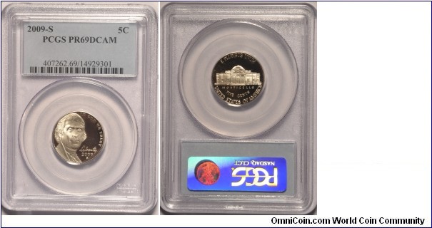 2009S Jefferson Nickel PR69DCAM PCGS