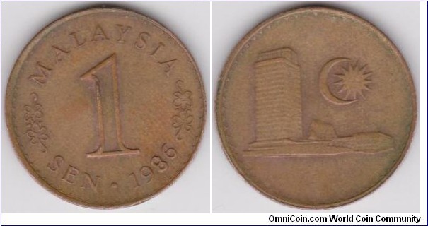 1986 Malaysia 1 Sen 