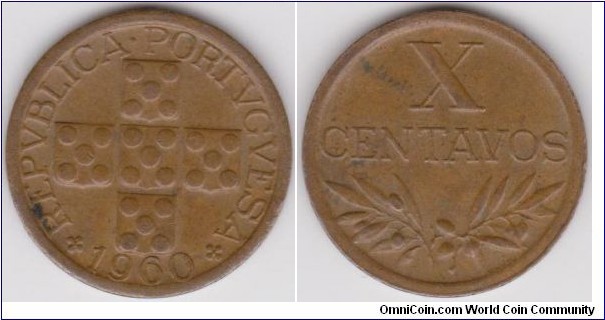 1960 Portugal 10 Centavos