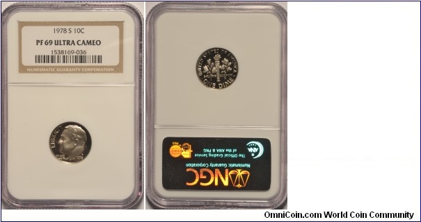 1978S Roosevelt Dime PF69UC NGC