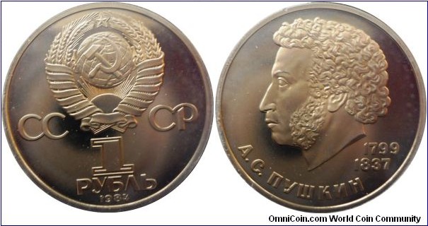 1 ruble;
Alexander Pushkin
