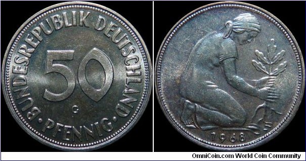 Germany 50 Pfennig 1968-G