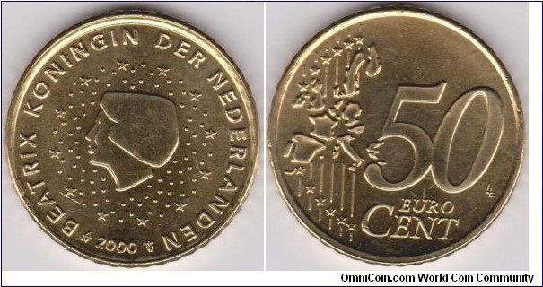 2000 Netherlands 50 Cent Euro