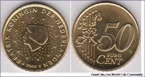 2000 Netherlands 50 Cent Euro