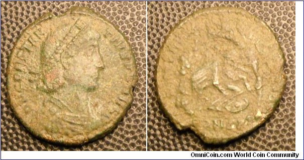 CONSTANTIUS II
A.D. 337-361 	Æ Centenionalis Constantinople 139. Rev. FEL TEMP REPARATIO, Soldier spearing fallen horseman, CONSB dot in exergue. Mint of Constantinople. 5.4gm 24mm