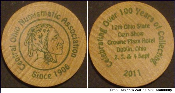 2011 CONA show wooden nickel